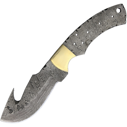 Knife Blade Guthook Damascus