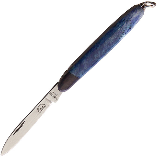 Pocket Knife Blue Bone