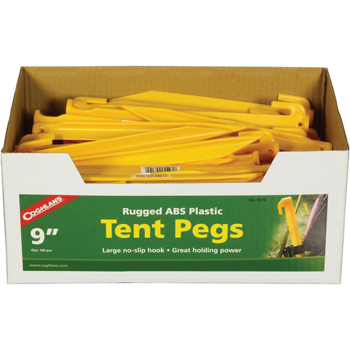Tent Pegs ABS 9in 100pk