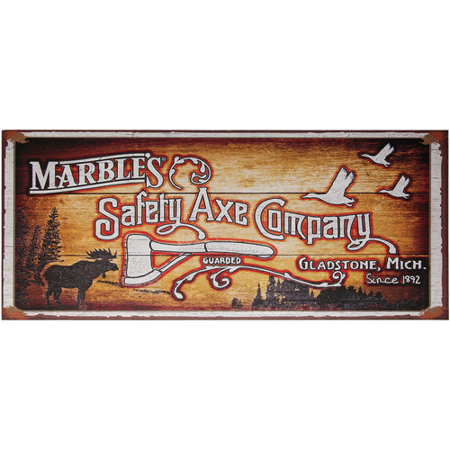 Marbles Safety Axe Sign
