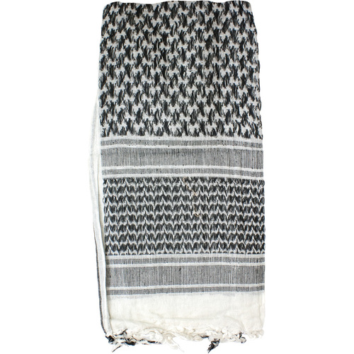 Shemagh Head Wrap White/BLK