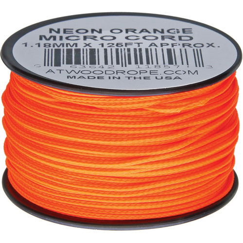 Micro Cord 125ft Neon Orange