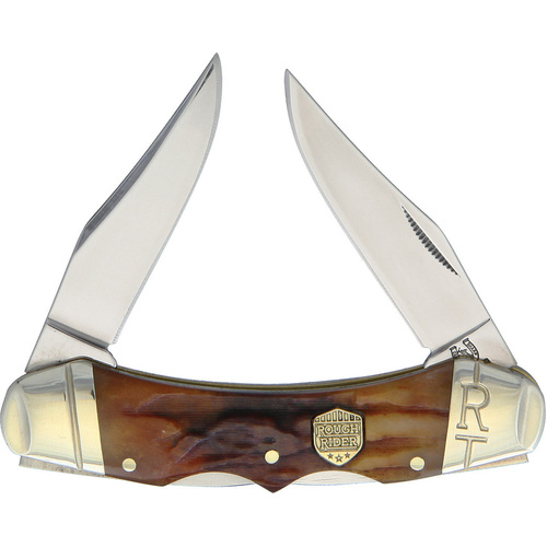 Double Lock Brown Stag Bone
