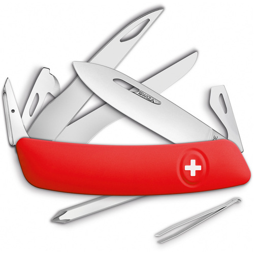 D08 Swiss Pocket Knife Red
