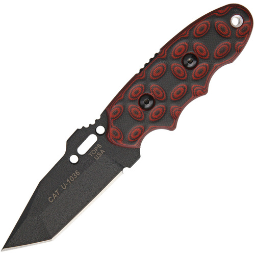 CAT Tanto Red and Black G10