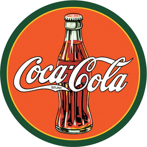 Coke Round 30s Bottle & Logo